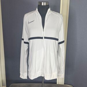 Nike Women’s Dri-Fit Training Sport Jacket Full Zip White Zip Pockets Large NWT